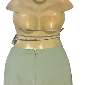 NWT Elegant Mint Formal Dress with Rhinestones Details thumbnail 4
