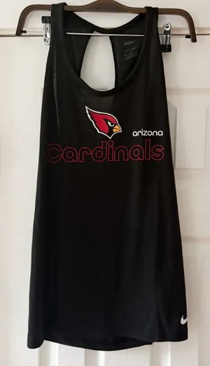 Nike Black Dri-FIT Arizona Cardinals Tank Size Medium‎ NWT Cross Over Back thumbnail 1