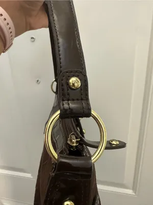 Y2K Vintage XOXO Brown Shoulder Bag with Gold Accent thumbnail 8