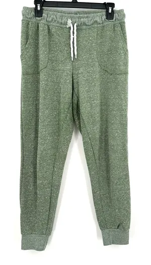 Curfew‎ Size Large Pants Green Loungewear Comfy Elastic Drawstring Skinny Jogger thumbnail 1