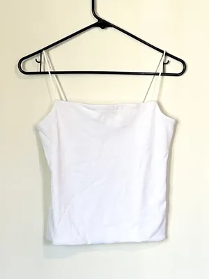 NWT Madewell White Squareneck Tank Top - Size: Medium thumbnail 2