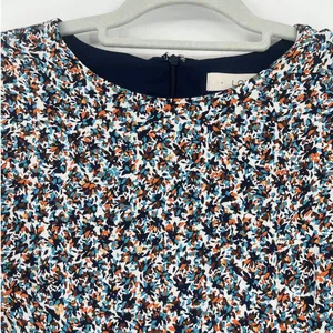 Loft Ditsy Floral Midi Dress Sz 4 Cottagecore Boho Fall Artsy Office 3/4 Sleeve thumbnail 3