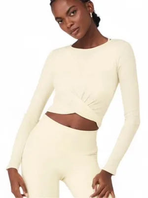 Alo Yoga Yellow Twist Front Long Sleeve Top Women’s XS thumbnail 1