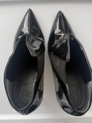 Guess Black Faux Patent Pointed-Toe Stiletto Heels - Women's Dress Pumps 8.5M thumbnail 2