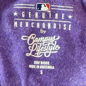 Campus Lifestyle Colorado Rockies MLB Purple V-Neck Graphic T-Shirt Womens Small thumbnail 4