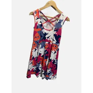 Krimson Klover Floral Dress Womens Small‎ Pink Orange Strappy Back Summer Active thumbnail 5