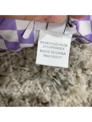Princess Polly Purple Checkered Swim Top - Size 4 thumbnail 4