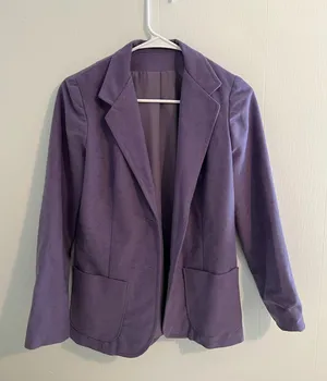 Women’s Purple Velvet Blazer Size XS thumbnail 1