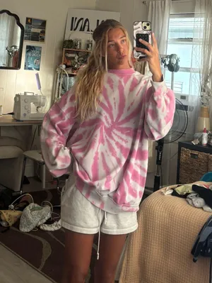 Pink Tye Dye Sweatshirt  thumbnail 1