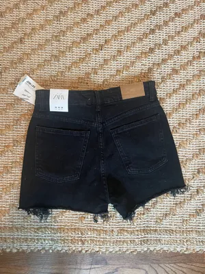 ZARA NWT High Rise Denim Shorts thumbnail 2