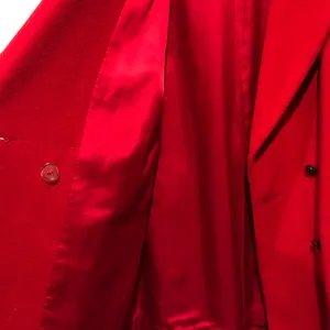Herman Kay Vintage Red Double-Breasted Wool Blend Coat thumbnail 6