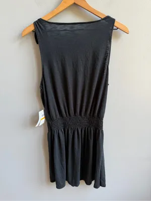 BECCA NWT Breezy Basics Swim Cover-Up Dress size Small Black Swimsuit Beach Mini thumbnail 6