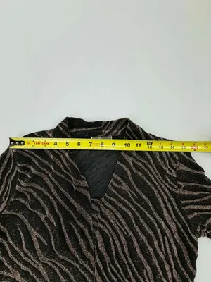 JM Collection Petite Women's Black & Gold Metallic Zebra Print 2-Piece thumbnail 6