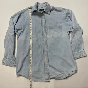 Ruff Hewn Embroidered Long Sleeve Denim Button Up women’s‎ size small thumbnail 6