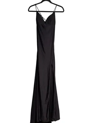 Amarra Black Maxi Dress Women 2 Dark Fairy Goth Whimsigoth Lace Up Y2K thumbnail 2