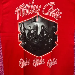 Motley Crue Girls Girls Girls Album Heavy Metal Band Tee M thumbnail 2