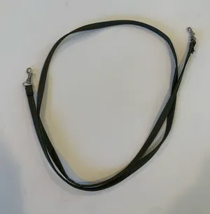 Dark Olive Green Thin Nylon Crossbody Bag Purse Replacement Strap Silver Clips thumbnail 1