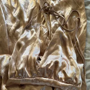 Rose Champagne Satin Formal Dress thumbnail 2