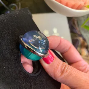 Authentic BURBERRY Silver U crystal ball Key/charm thumbnail 4