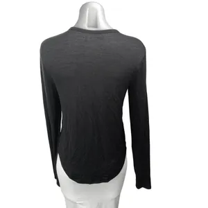 Abercrombie & Fitch Women's Black Crewneck Long Sleeve Tee T-shirt Top Size M thumbnail 2