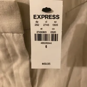 New NWT Beige Express Editor Straight Ankle‎ Super High Rise Slacks Size 6 thumbnail 4