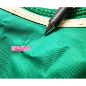 Puma VINTAGE Shoulder Bag Crossbody Green Ivory Bookbag Gym Weekend Zip Tote thumbnail 6