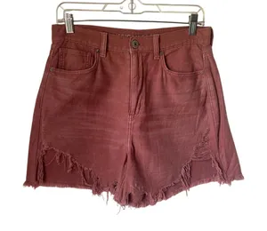 American Eagle Pink Highest Rise Mom Shorts - Size 6 thumbnail 1