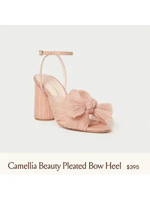 Loeffler Randall Camellia Beauty Pleated Bow Heel size 7 NEW thumbnail 2