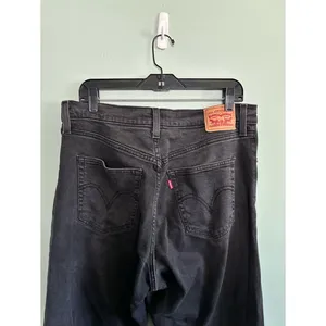 Levi's Jeans Women Sz 32 Black Dark Ribcage Straight Ankle Button Fly Pants thumbnail 6