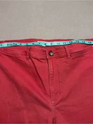 LOFT Coral Red Straight Leg Pants thumbnail 4