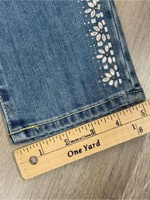 Abercrombie & Fitch Rhinestone Jeweled Distressed Skinny‎ Jeans Blue 4 thumbnail 13