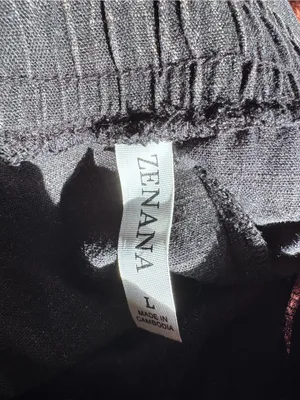 Zenana Outfitters Black Wide-Leg Lounge Pants thumbnail 3
