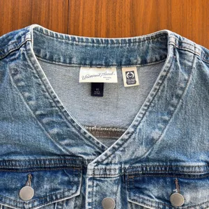 Universal Thread Denim Vest XS Blue Button Front Boho Western Coastal Cowgirl thumbnail 3