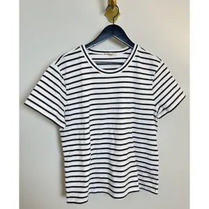 MADEWELL The Perfect Crewneck Tee in Allday Jersey in Roasted Chicory Size Large thumbnail 4