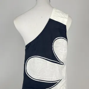 NWOT Farm Rio x Anthropologie One-Shoulder Linen Blend Flower Mini Dress Size M thumbnail 10