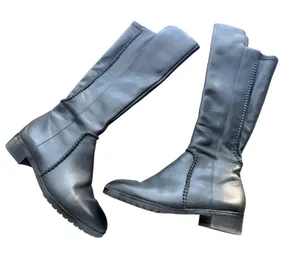 SoleMani Zipporah Slim Calf Boot Black Size 8 thumbnail 1