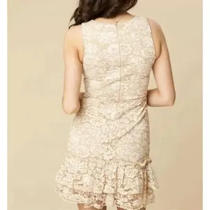 Womens Altar'd State Ivory Sleeveless Lace Overlay Frances Dress - Sz XS thumbnail 3