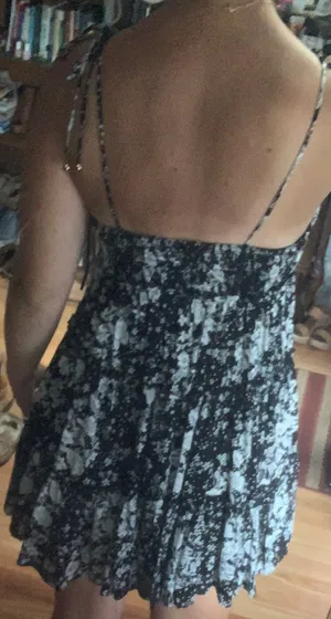 Hazel Boutique Black And White Flora Sundress thumbnail 5