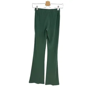 Aritzia Sunday Best Tate‎ Pants High-Waisted Flare Ribbed Stretch Green Size XS thumbnail 5