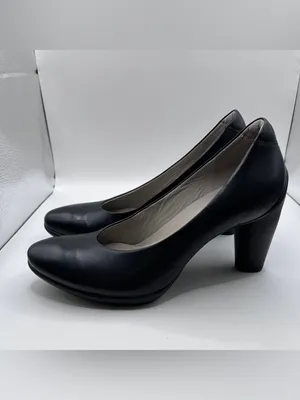 Ecco Shoes Womens Sz 38 US 7-7.5 Sculptured 75 Black Leather Pumps thumbnail 4
