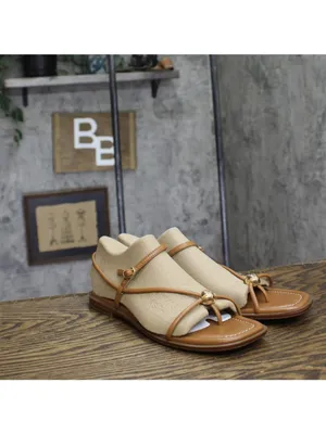 NWT Tommy Hilfiger Womens Taras Strappy Flats Sandals Medium Natural Brown 7.5M thumbnail 6