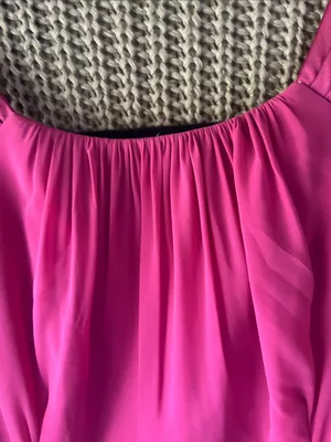 David's Bridal Fuchsia Sleeveless Maxi Dress thumbnail 5