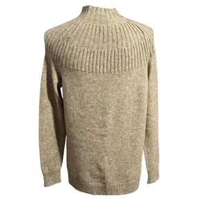 Anthropologie Women's Taupe Stretchy Mock Neck Sweater Sz S Capsule Wardrobe thumbnail 5