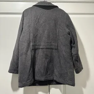 LL Bean Womens Gray Wool Blend Thinsulate Insulated Field Coat Jacket Large thumbnail 9