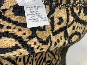 La Moda Del Momento Made in Italy Black Tan Heart Knit Button Cardigan Sweater thumbnail 10