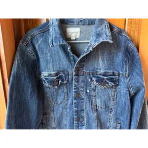 Aeropostale Womens Blue Denim Trucker Jacket Medium Wash Button Front‎ Large thumbnail 4