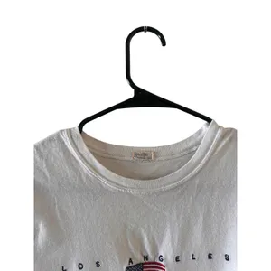 John Galt White Los Angeles Cropped Short Sleeve Tee Women Sz XS thumbnail 5