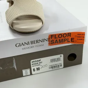 Giani Bernini Size-6M Womens Arisiaaf Knit Block Heel Beige Sandals Bootie thumbnail 2
