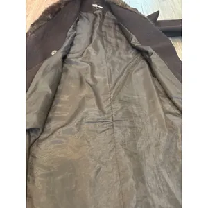 Vintage JP 1893 Women's Wool Brown‎ Faux Fur Trim Double Breasted Coat Size 8 thumbnail 12
