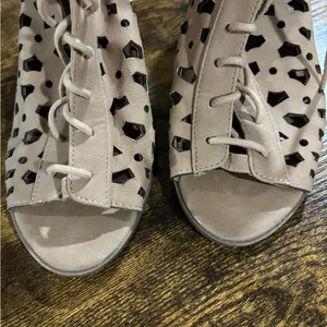 TAN SODA OPEN TOE HEELS thumbnail 4